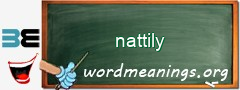 WordMeaning blackboard for nattily